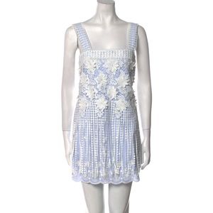 ALEXIS lace pattern mini dress